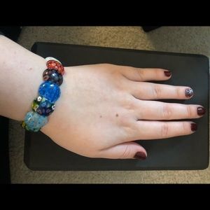 Handmade Millefiori Bead Bracelet